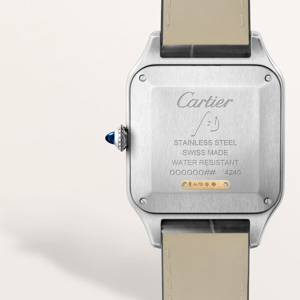 Orologio in acciaio e oro giallo Santos-Dumont Cartier