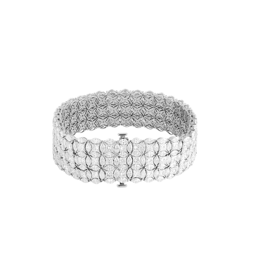 Bracelet in white gold Diade white gold bracelet with diamonds Pisa diamanti