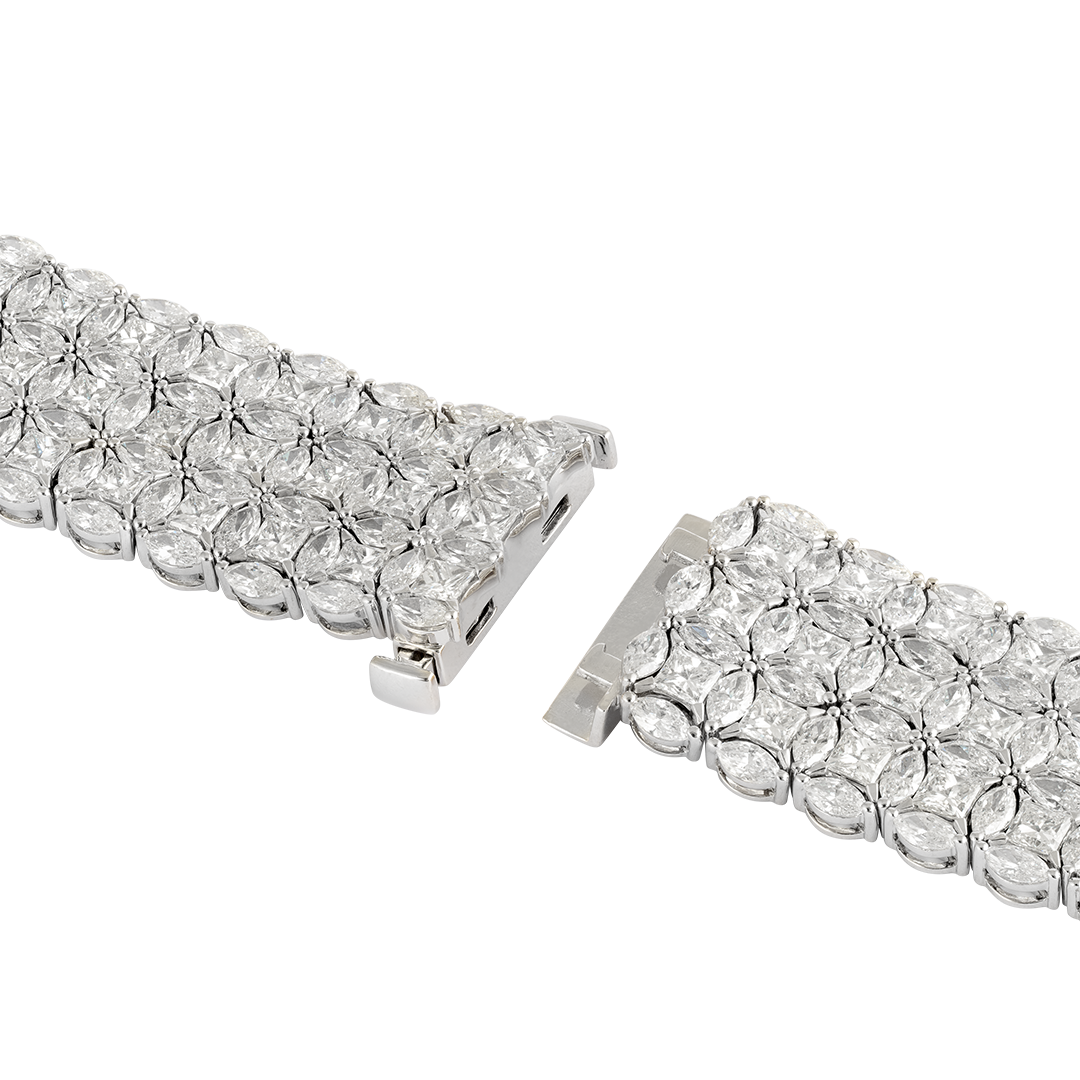 Bracelet in white gold Diade white gold bracelet with diamonds Pisa diamanti