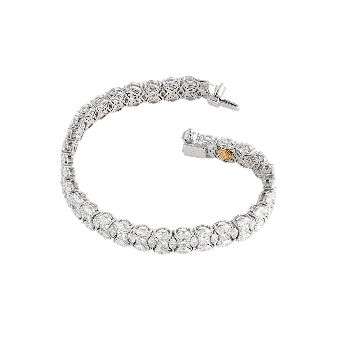 Bracelet in white gold Diade white gold bracelet with diamonds Pisa diamanti