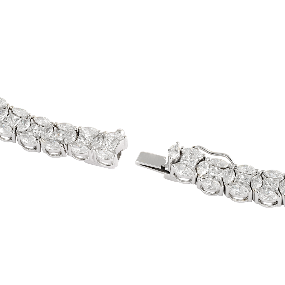 Gioiello in oro bianco Bracciale Diade in oro bianco con diamanti Pisa diamanti