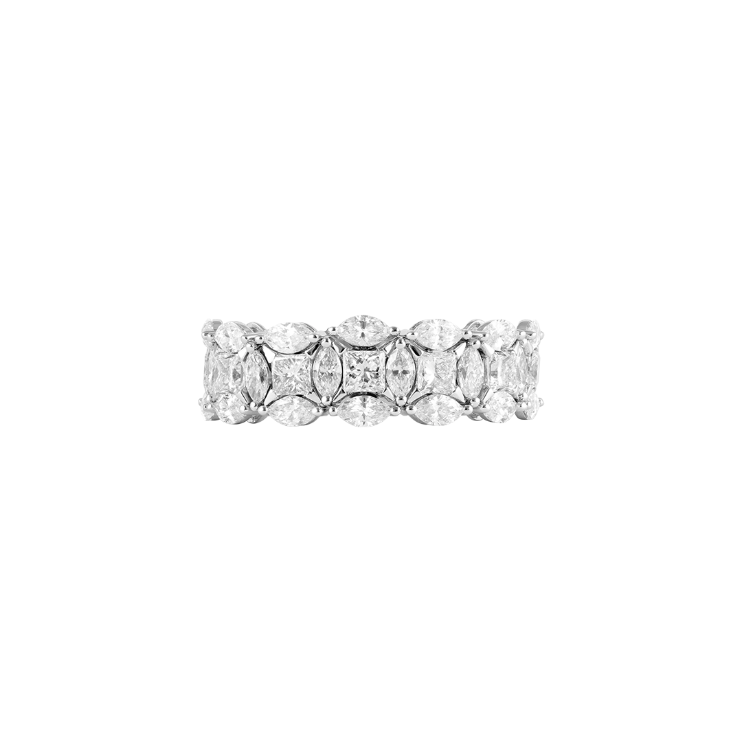 Gioiello in oro bianco Anello Diade Full Pavé in oro bianco Pisa diamanti