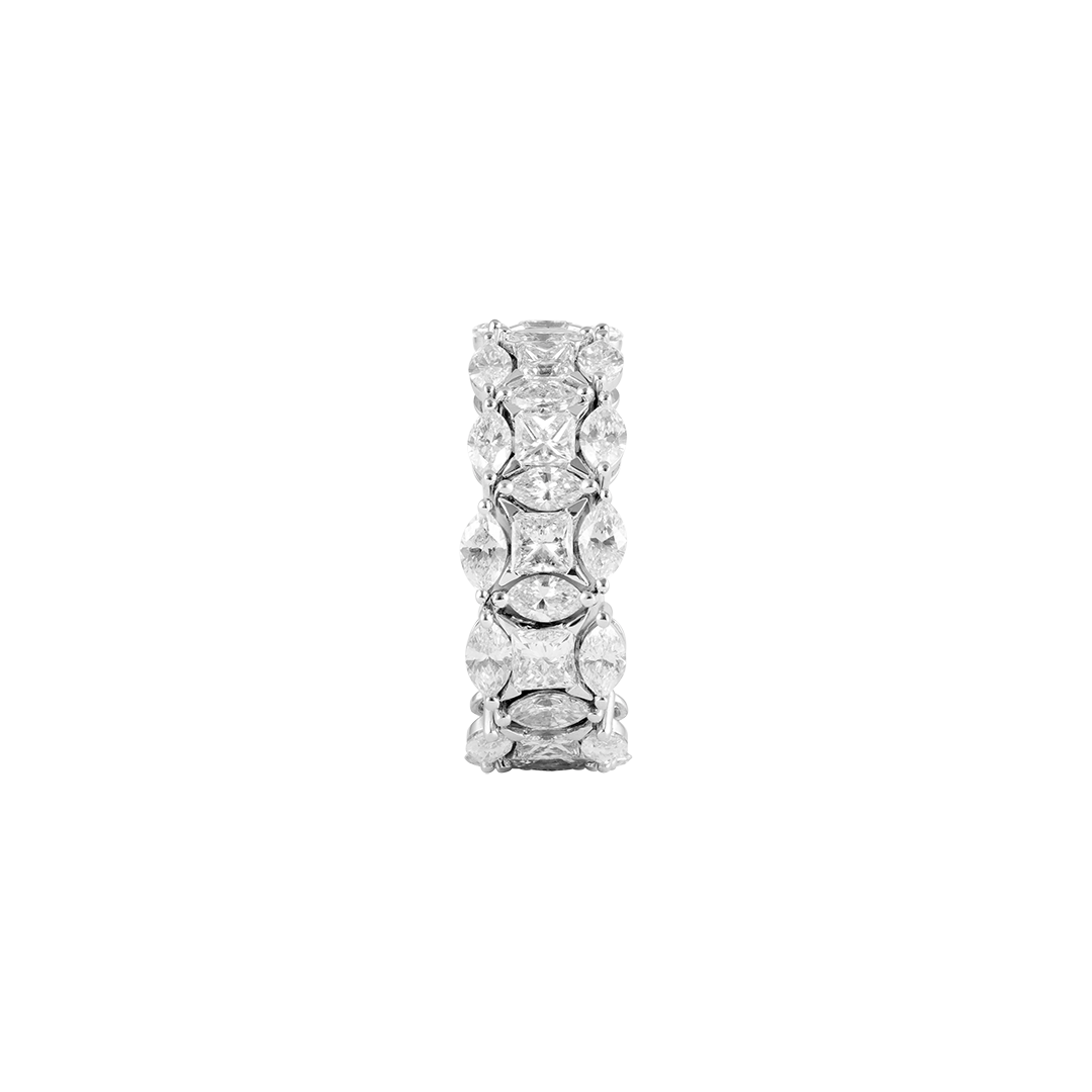 Gioiello in oro bianco Anello Diade Full Pavé in oro bianco Pisa diamanti