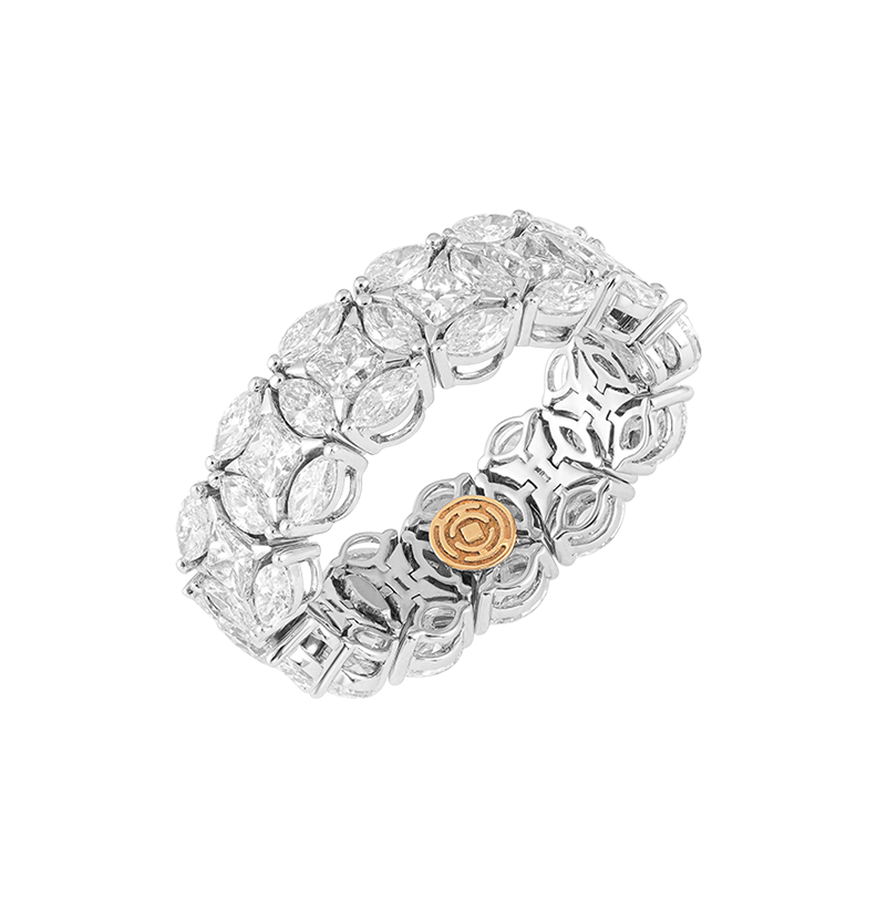 Anello Diade Full Pavé in oro bianco