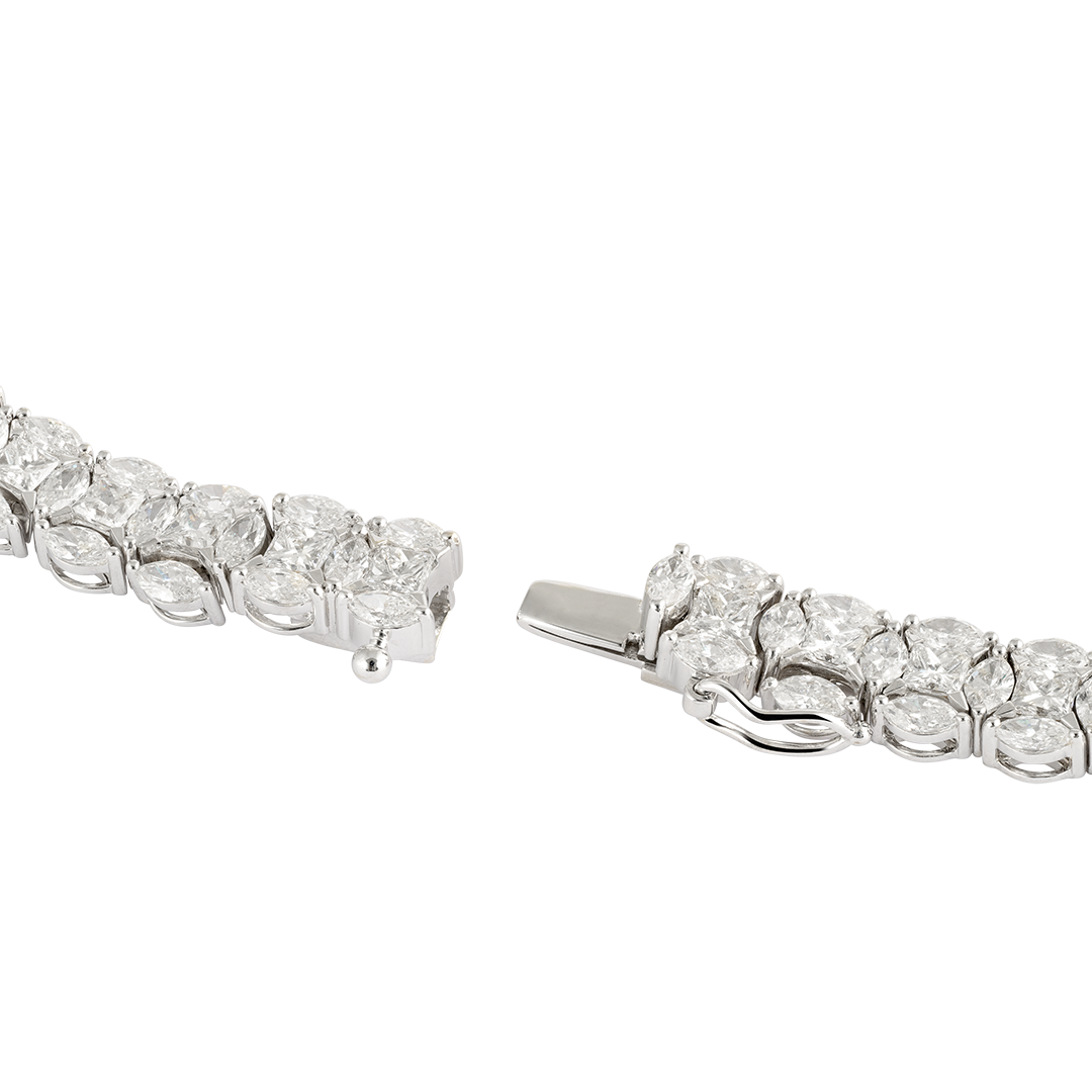 Gioiello in white gold Diade white gold necklace with diamonds Pisa diamanti