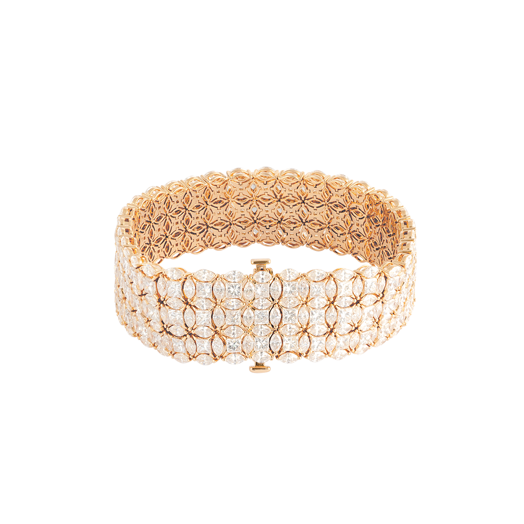 Gioiello in oro rosa Bracciale Diade in oro rosa con diamanti Pisa diamanti