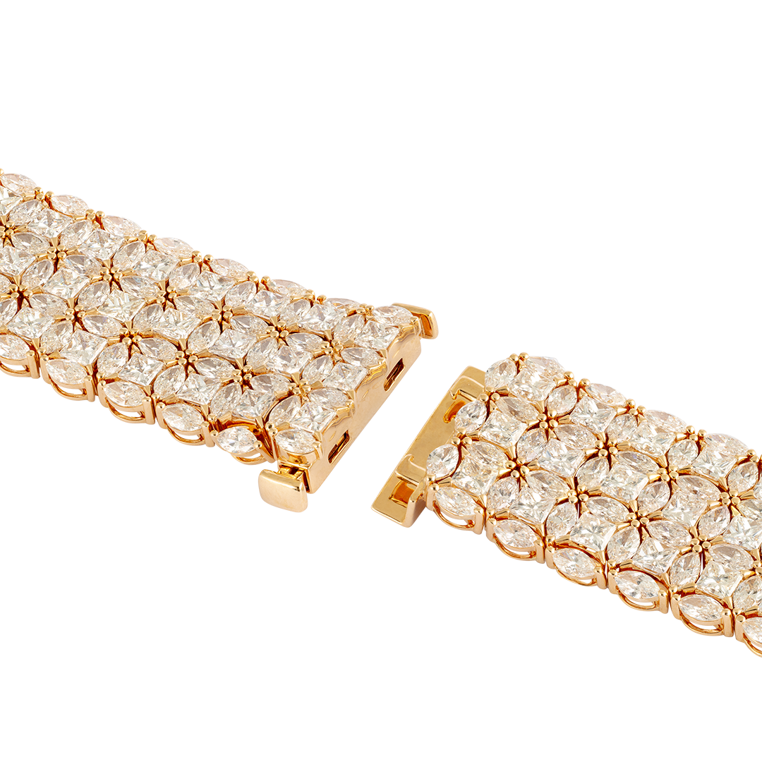 Gioiello in oro rosa Bracciale Diade in oro rosa con diamanti Pisa diamanti