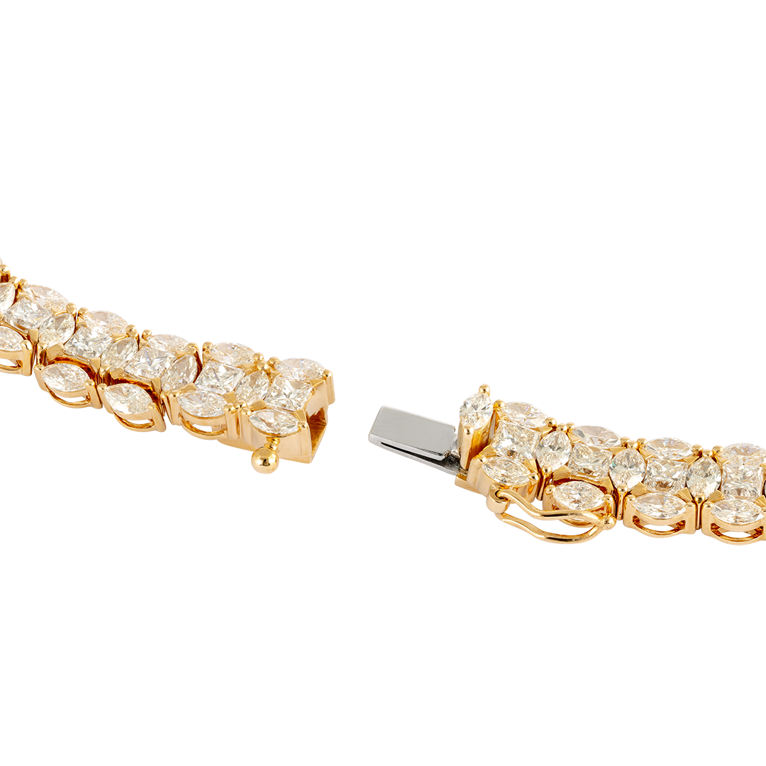 Gioiello in oro rosa Collana Diade in oro rosa con diamanti Pisa diamanti