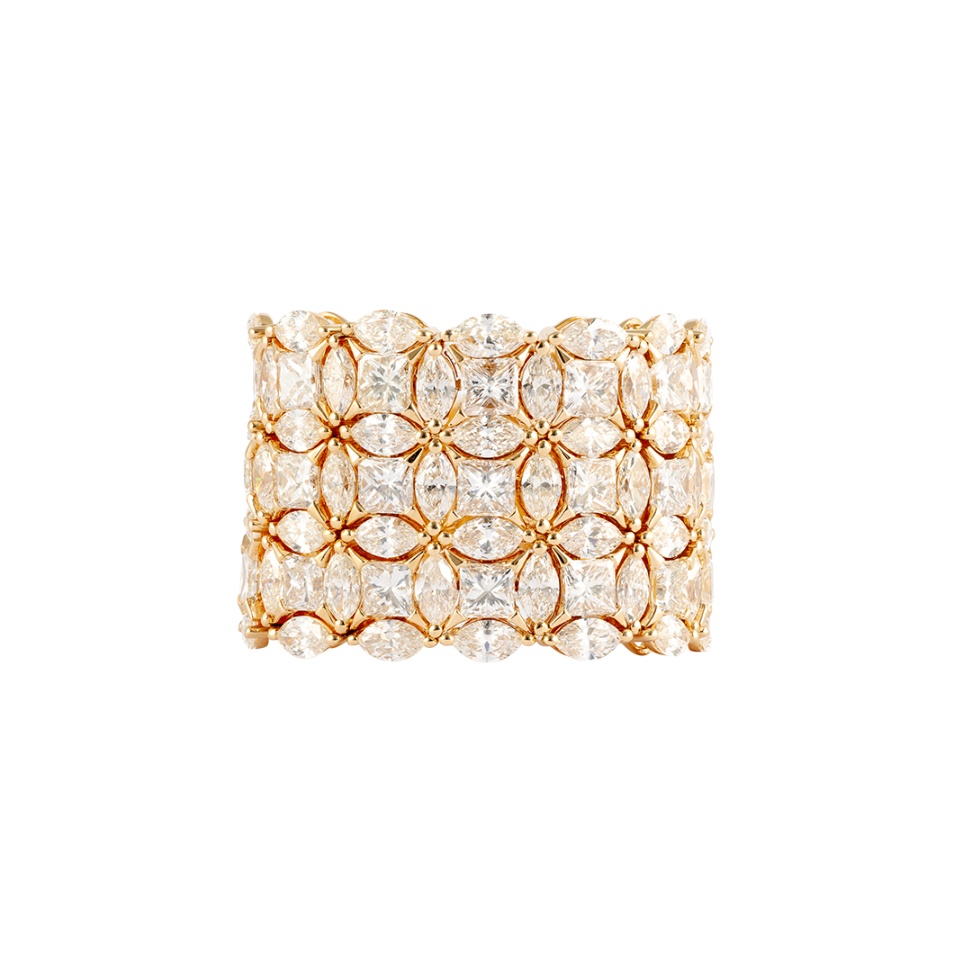 Gioiello in oro rosa Anello Diade Full Pavé in oro rosa Pisa diamanti