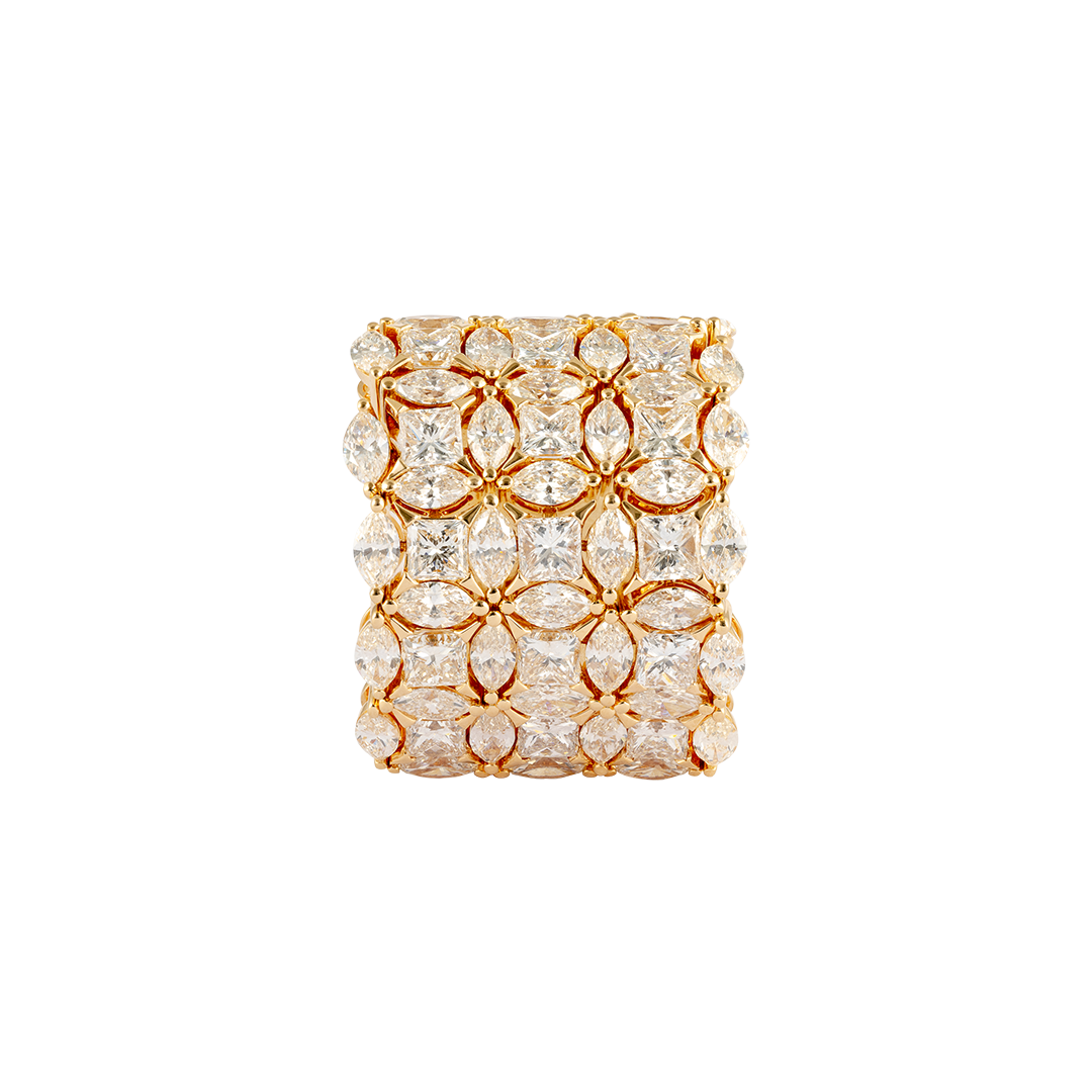 Gioiello in oro rosa Anello Diade Full Pavé in oro rosa Pisa diamanti