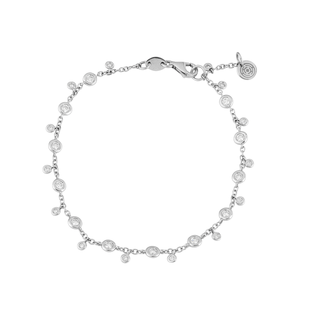 Bracciale Lyra in oro bianco con diamanti