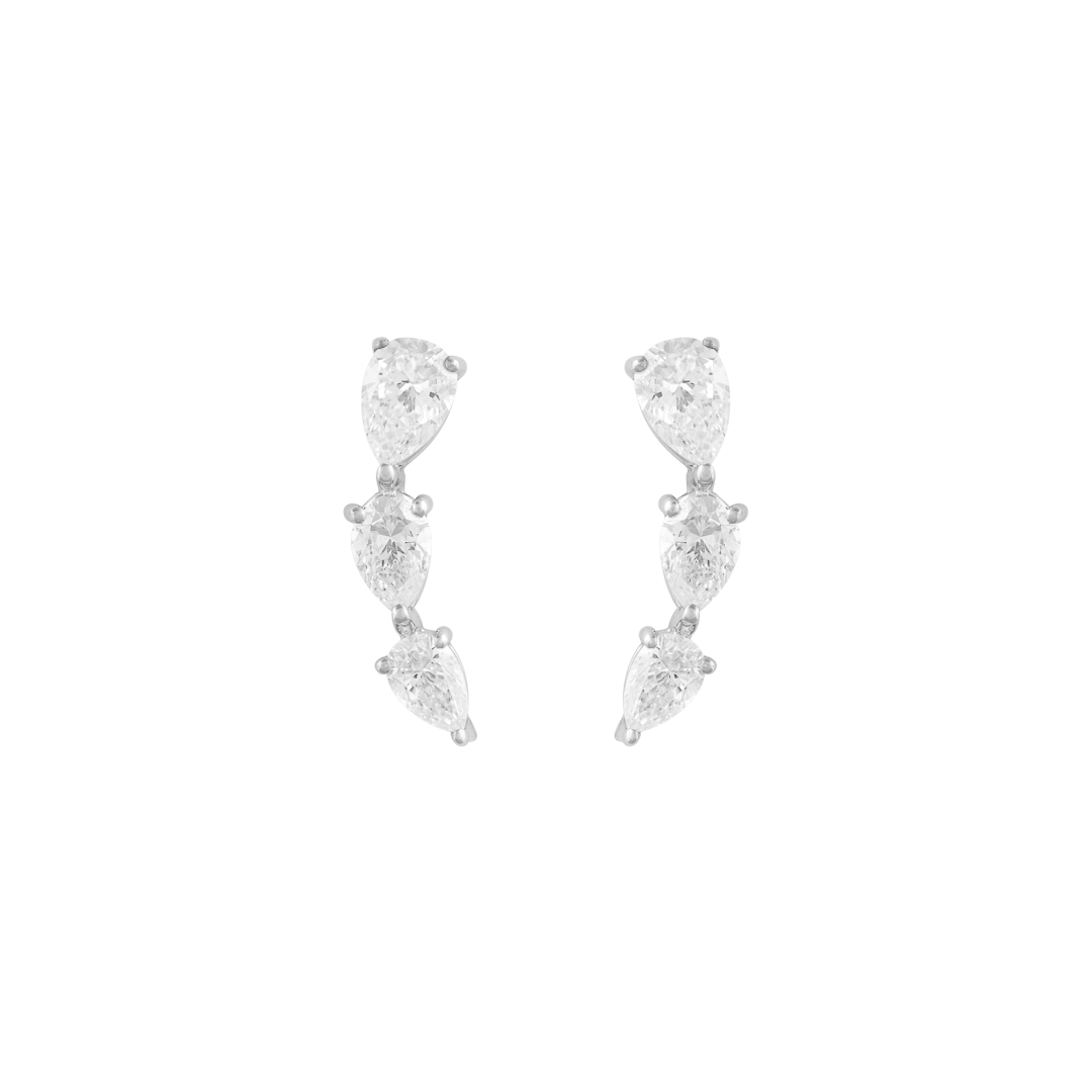 Orecchini Lyra in oro bianco con diamanti