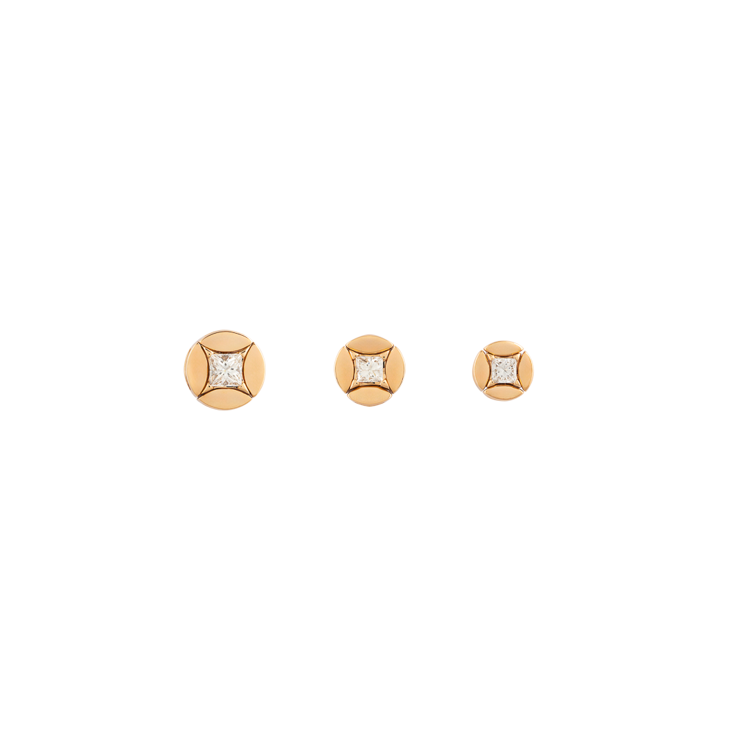 Earrings in rose gold Diade Rose gold stud earrings with diamonds (L) Pisa diamanti
