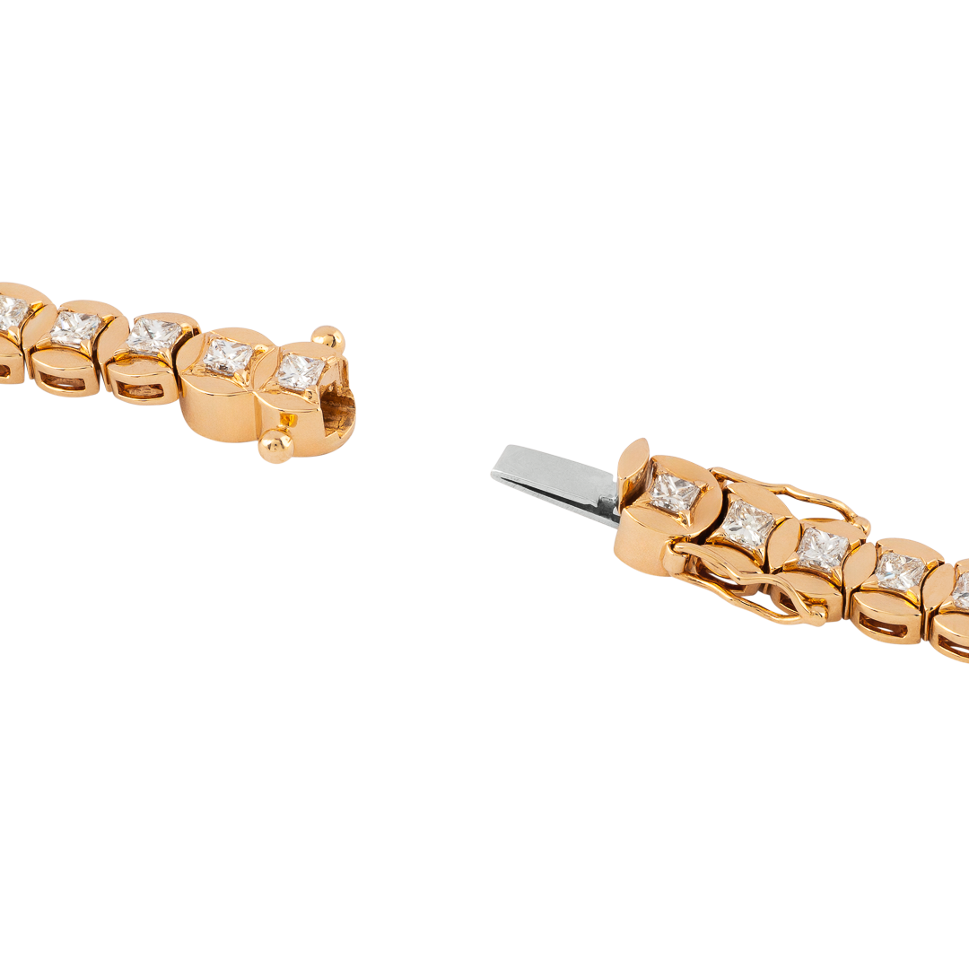 Gioiello in rose gold Diade rose gold necklace with diamonds Pisa diamanti