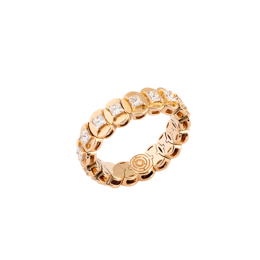 Gioiello in oro rosa Anello Diade in oro rosa con diamanti Pisa diamanti