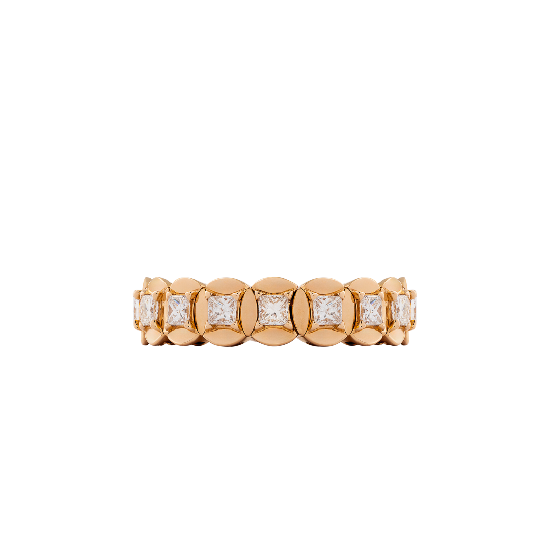 Ring in rose gold Diade rose gold ring with diamonds Pisa diamanti