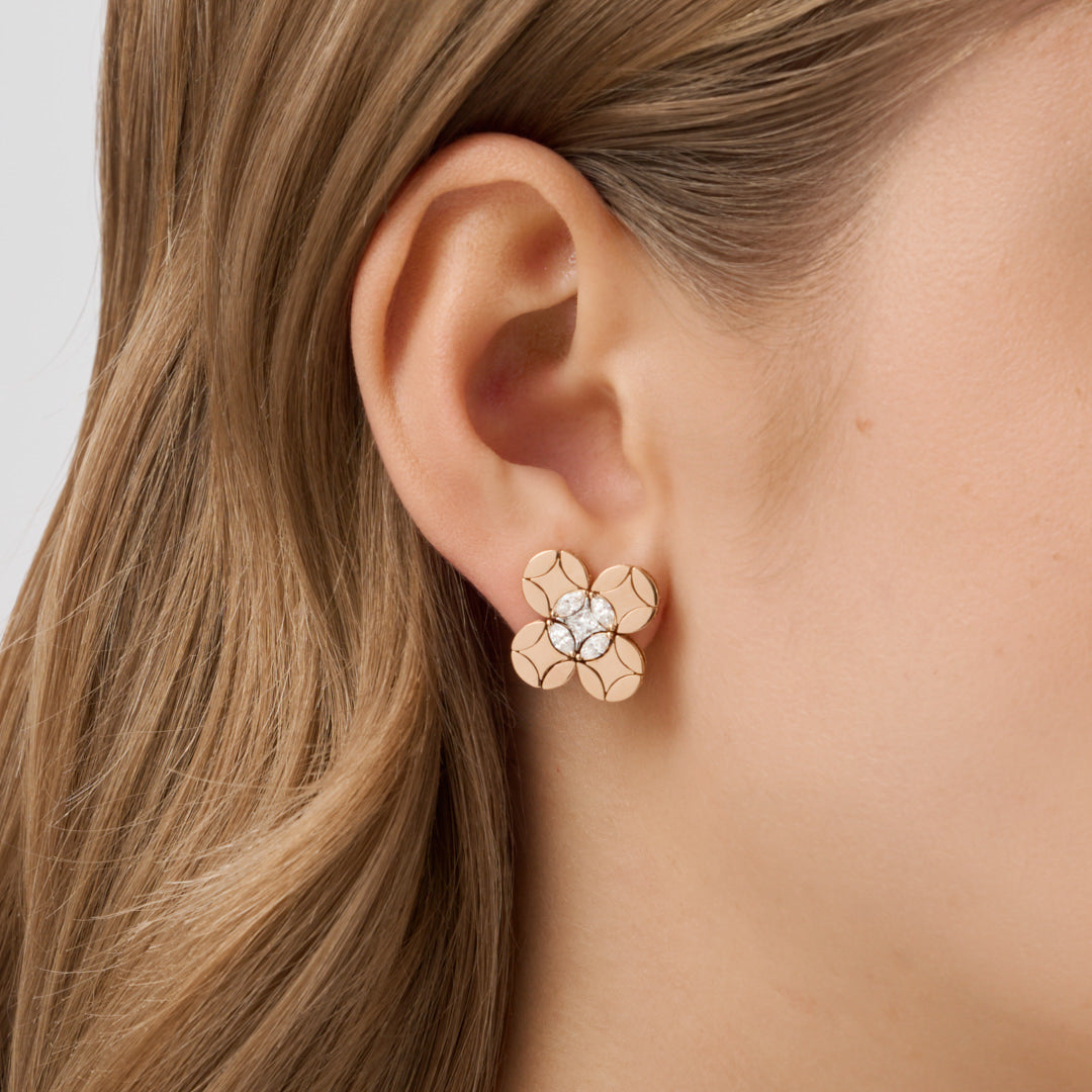 Earrings in rose gold Diade Rose gold earrings with diamonds Pisa diamanti