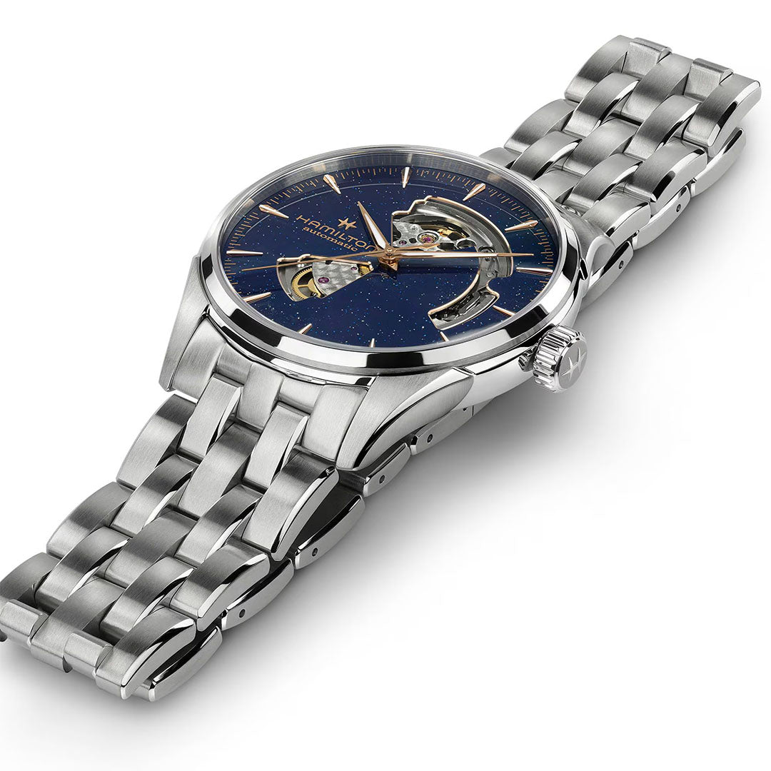 Watch in steel Jazzmaster Open Heart Auto Hamilton