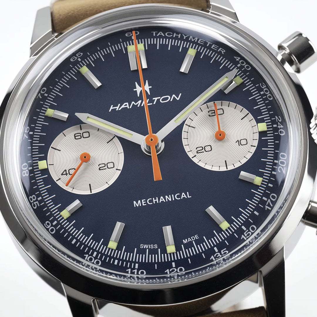 Orologio in acciaio American Classic Intra-Matic Chronograph H Hamilton