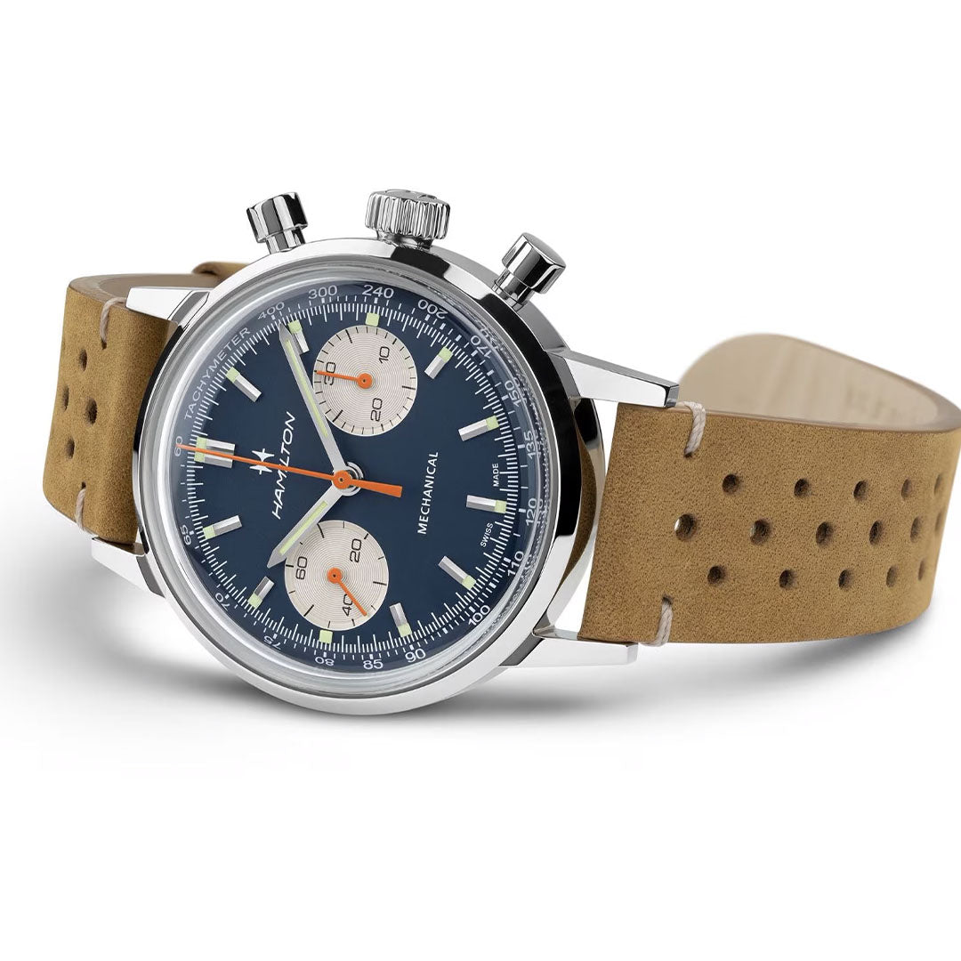 Orologio in acciaio American Classic Intra-Matic Chronograph H Hamilton