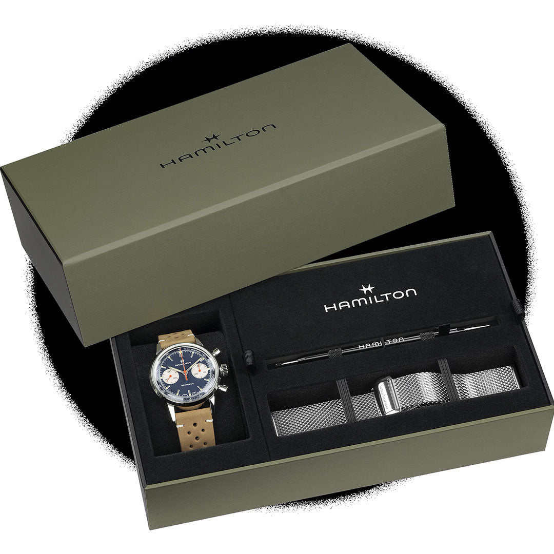 Orologio in acciaio American Classic Intra-Matic Chronograph H Hamilton