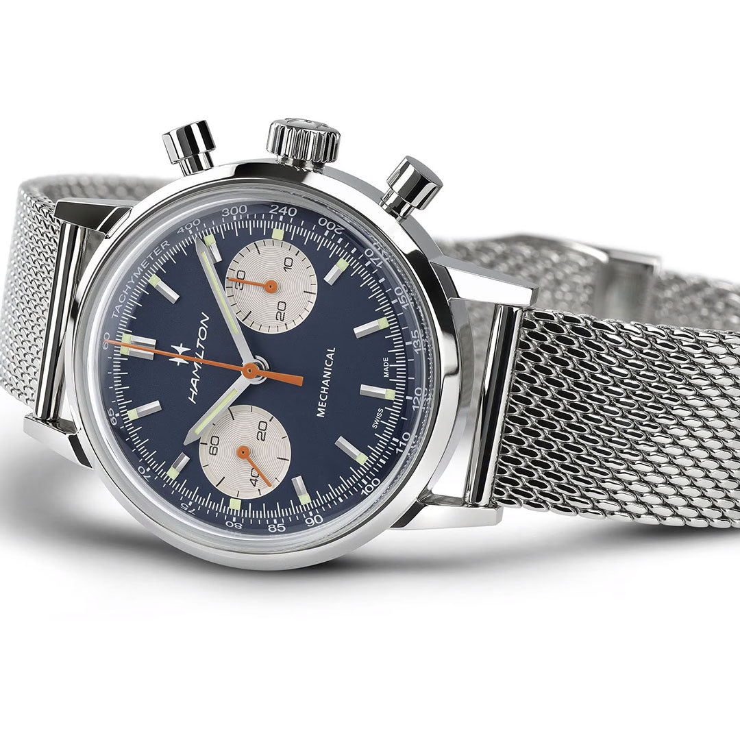 Orologio in acciaio American Classic Intra-Matic Chronograph H Hamilton