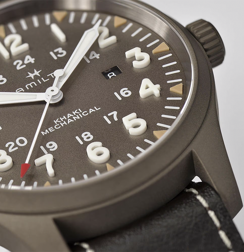 Orologio in acciaio Khaki Field Mechanical Hamilton