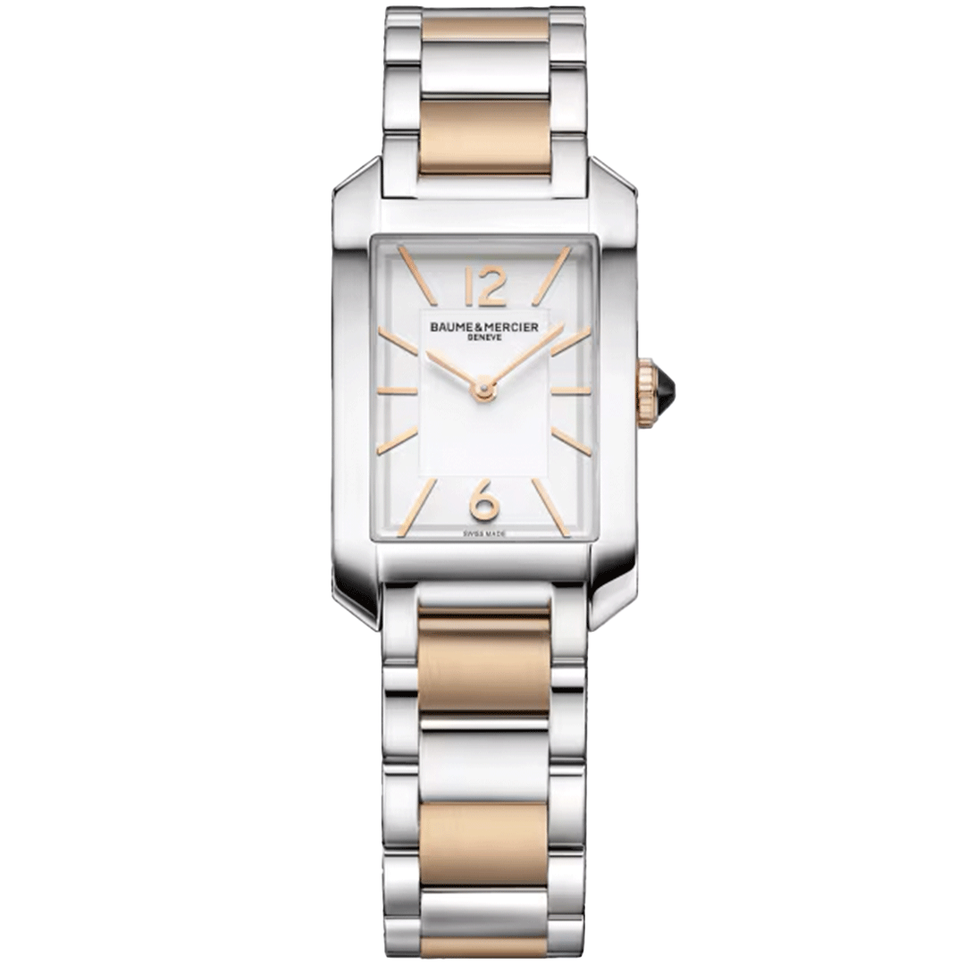 Orologio in acciaio e oro rosa Hampton Baume et mercier