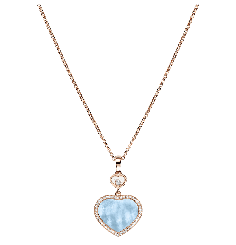 Gioiello in oro rosa Collana Happy Hearts Chopard