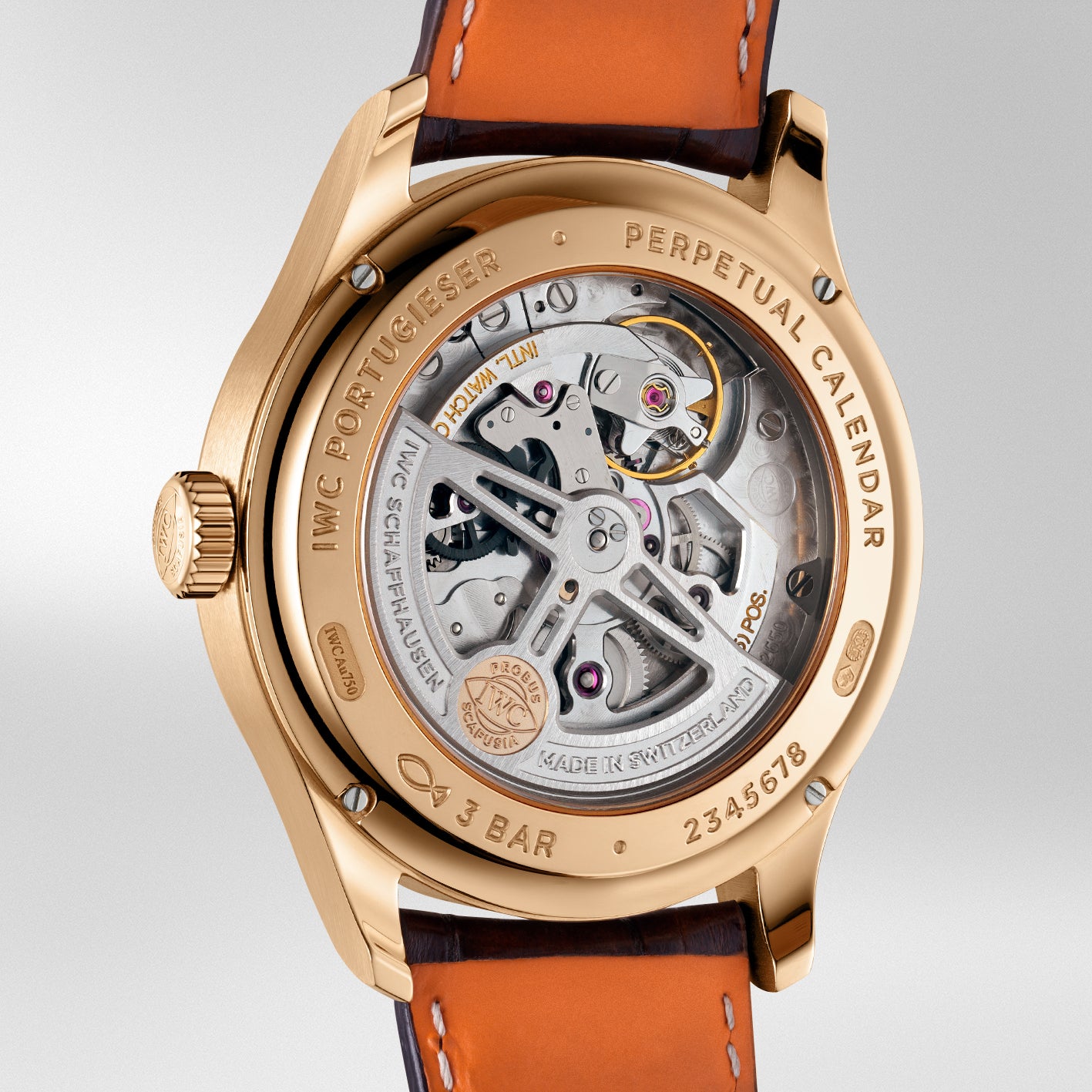 Orologio in oro rosa Portugieser Perpetual Calendar Iwc