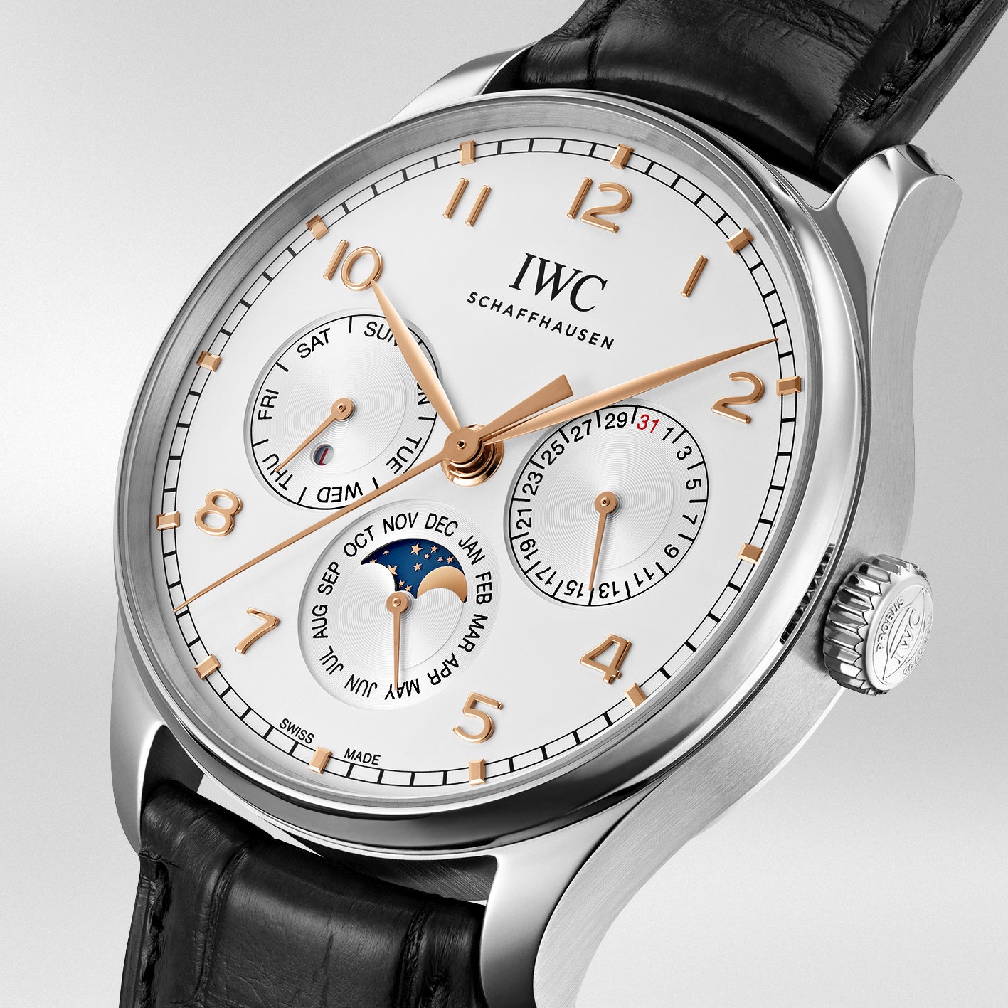 Orologio in acciaio Portugieser Perpetual Calendar Iwc