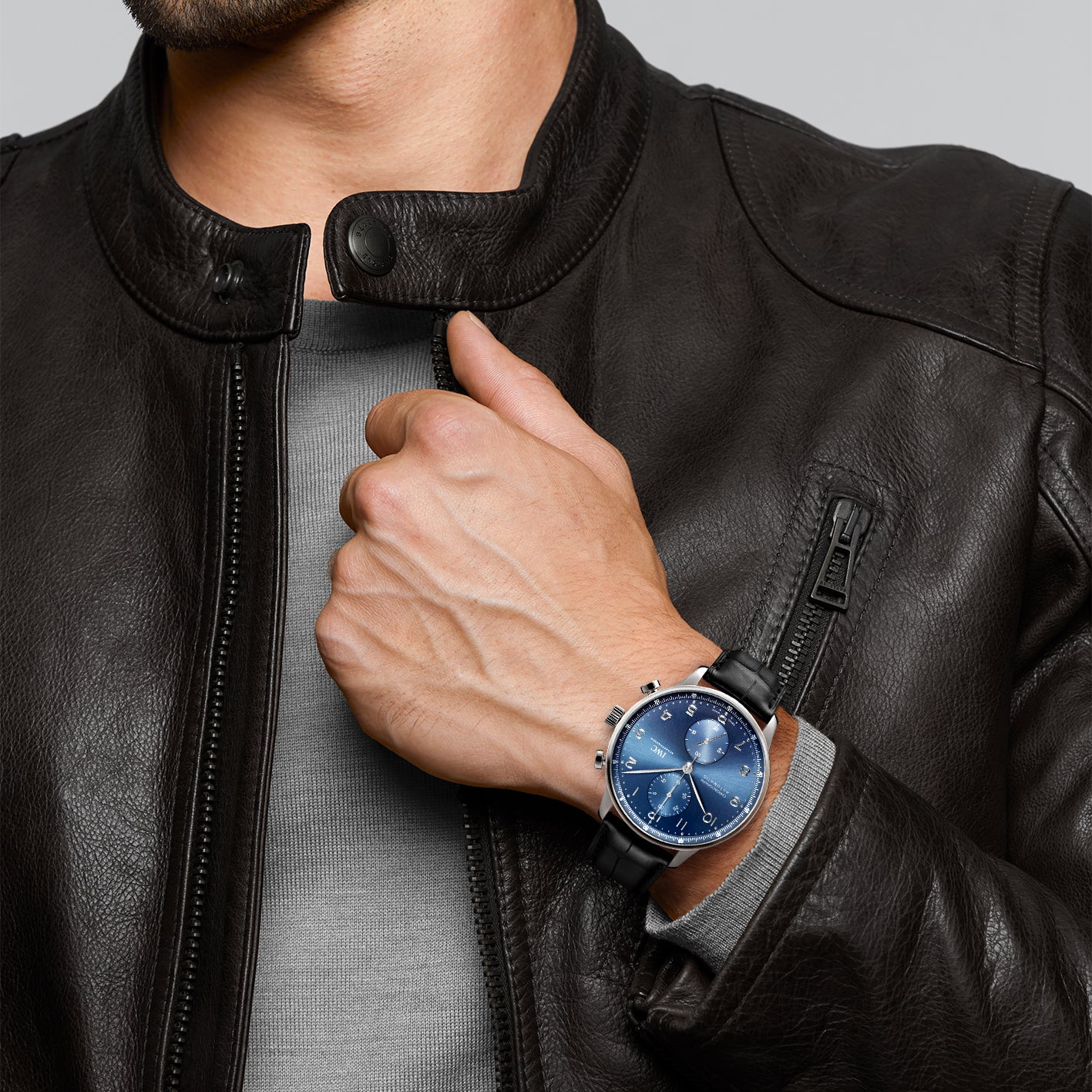 Orologio in acciaio Portugieser Chronograph Iwc