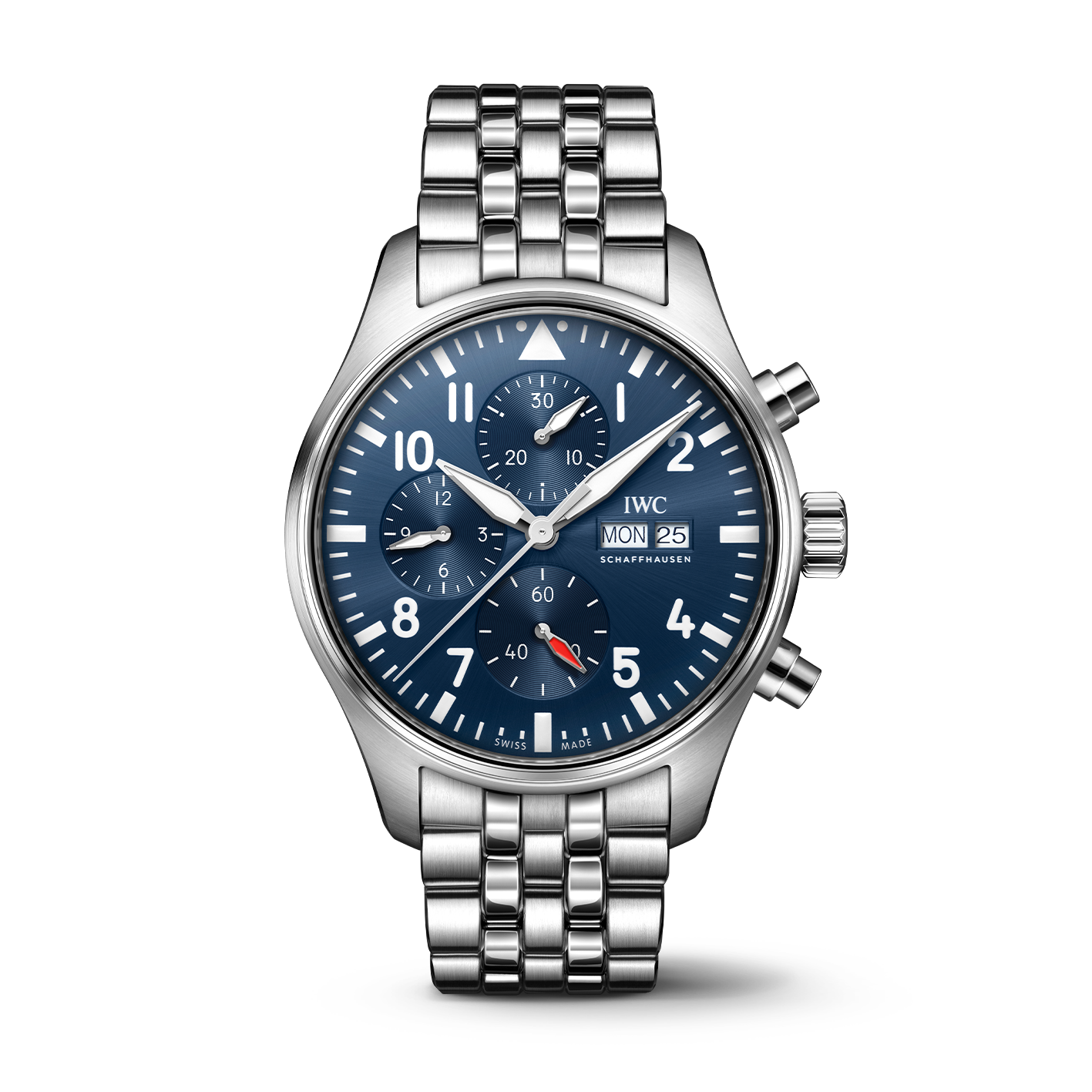 Watch in steel Pilot's Watches Chronograph Iwc
