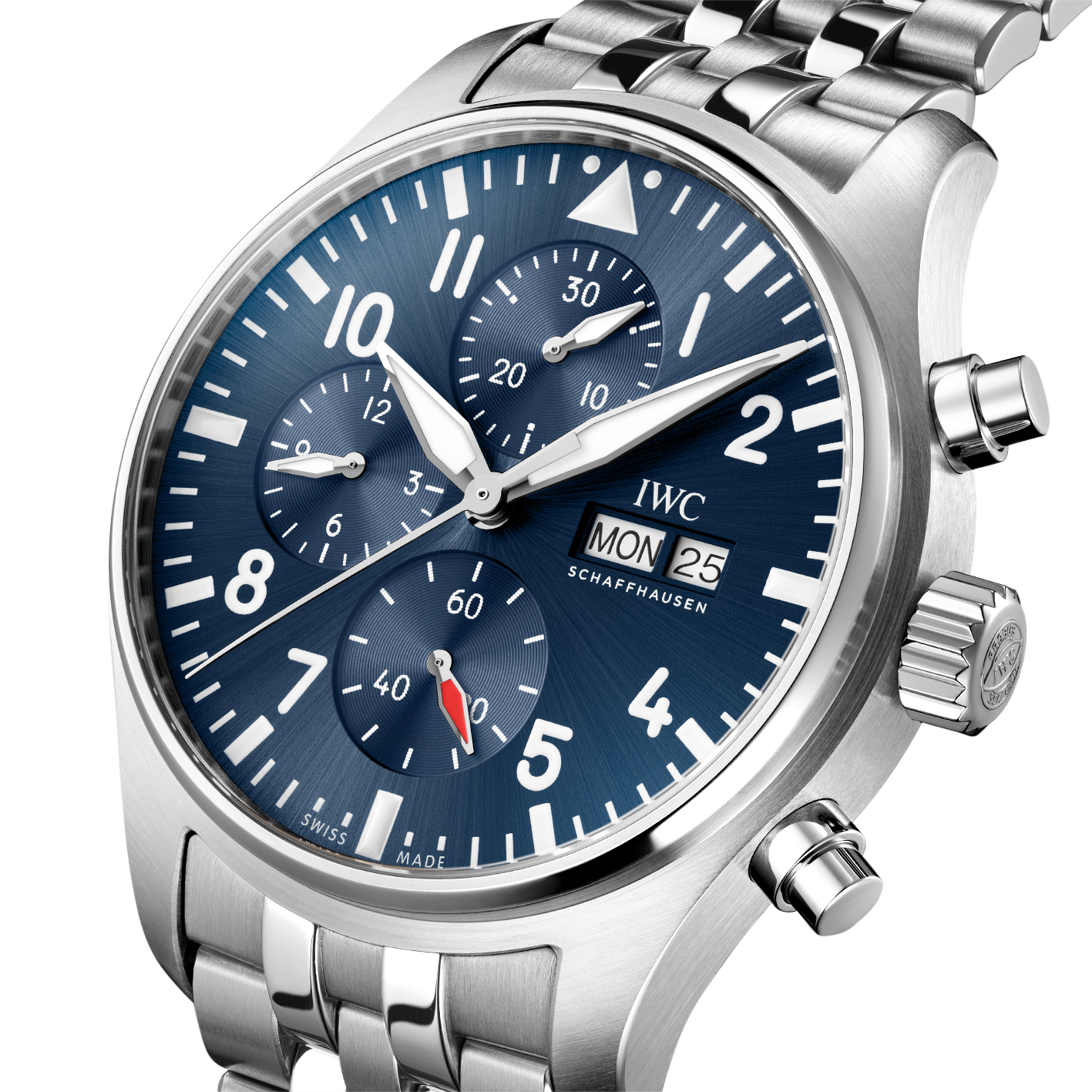 Watch in steel Pilot's Watches Chronograph Iwc