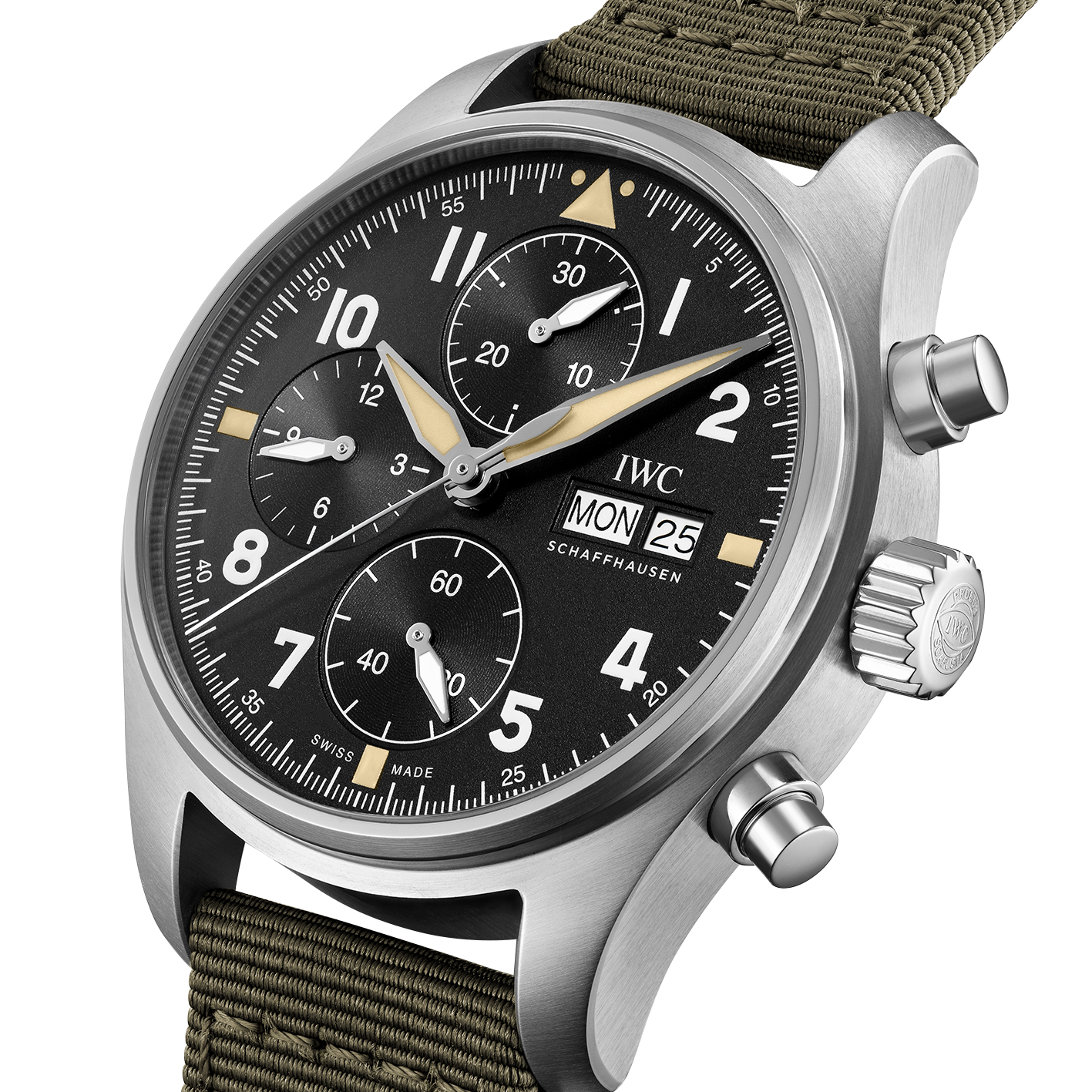 Orologio in acciaio Pilot's Watches Chronograph Spitfire Iwc