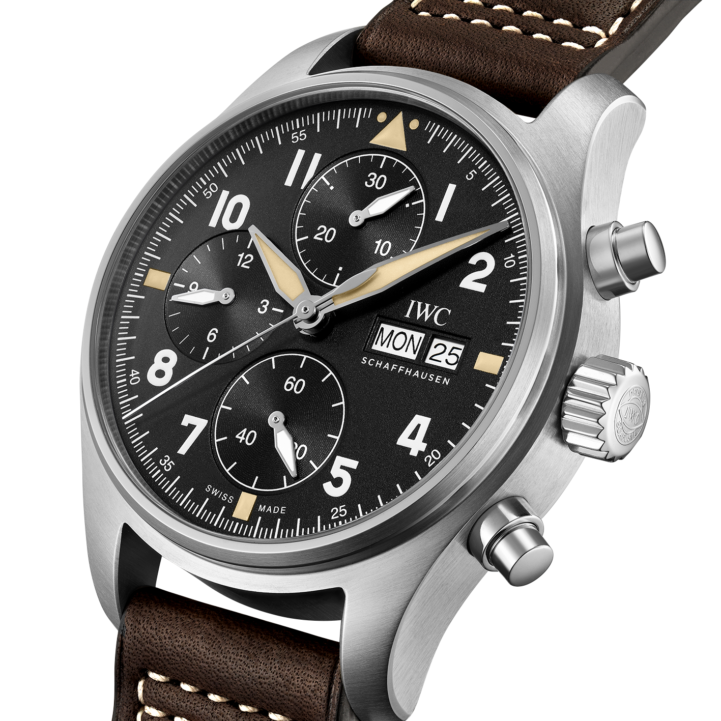 Orologio in acciaio Pilot's Watches Chronograph Spitfire Iwc