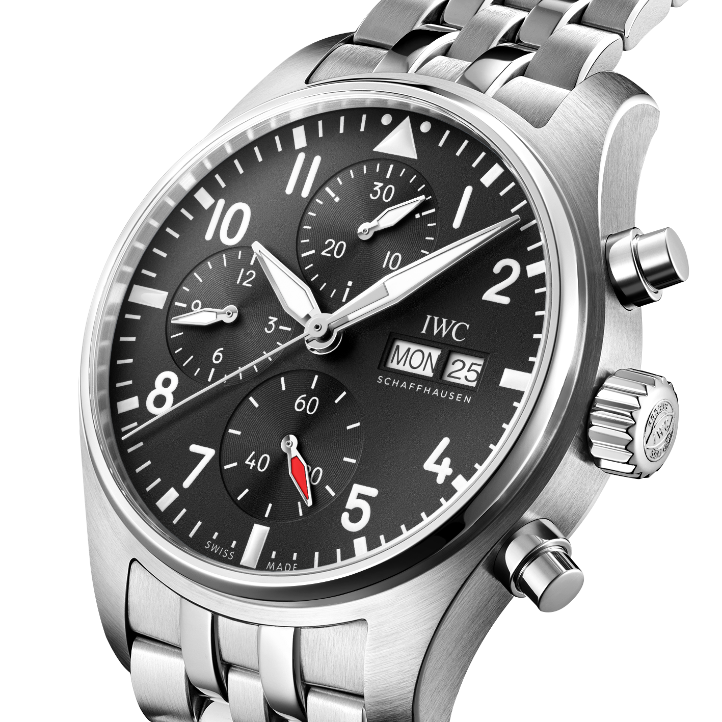 Watch in steel  Chronograph Iwc