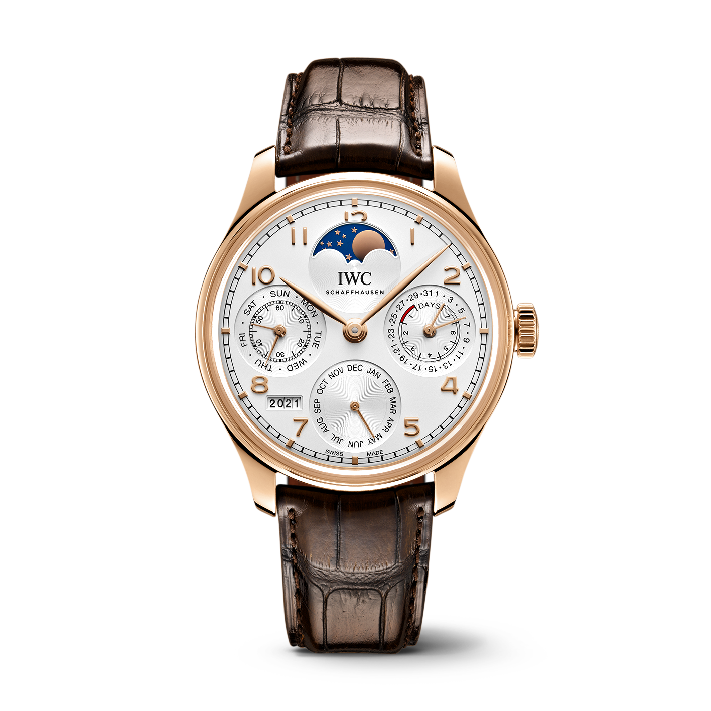 Orologio in oro rosa Portugieser Perpetual Calendar Iwc