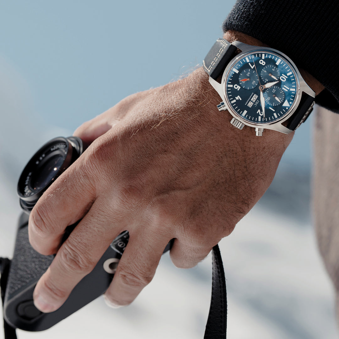 Orologio in acciaio Pilot's Watches Chronograph Iwc