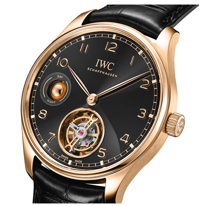 Orologio in oro rosa Portugieser Hand-Wound Tourbillon Day & Night Iwc