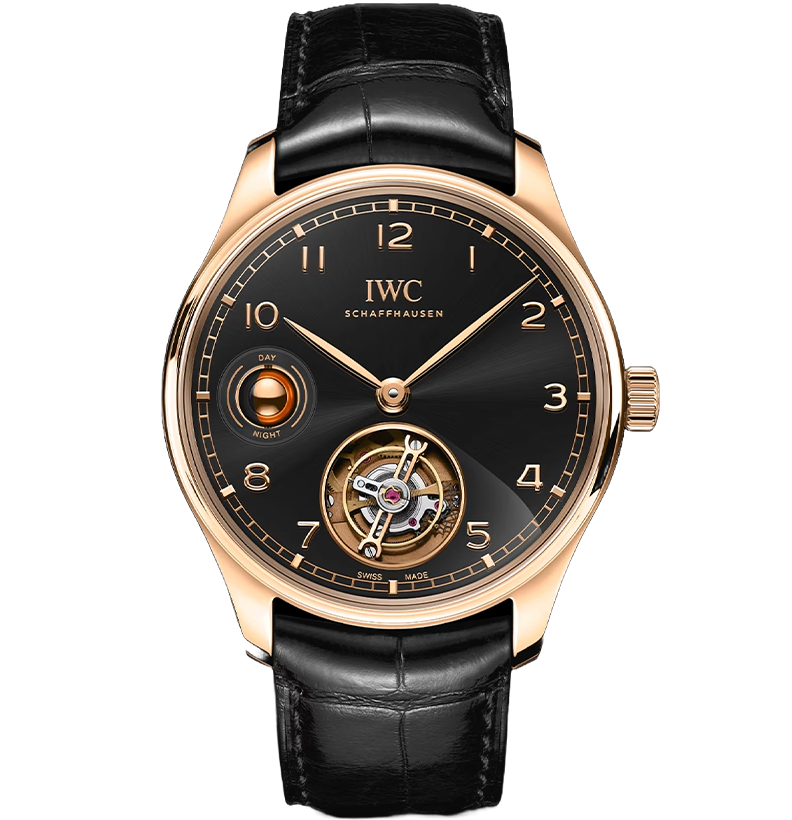 Watch in rose gold Portugieser Hand-Wound Tourbillon Day & Night Iwc