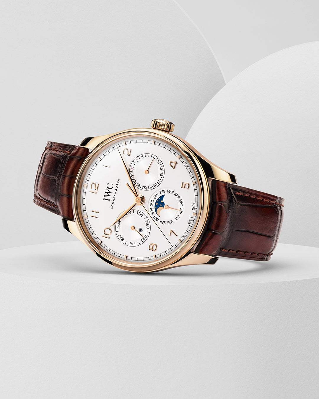 Orologio in oro rosa Portugieser Perpetual Calendar Iwc