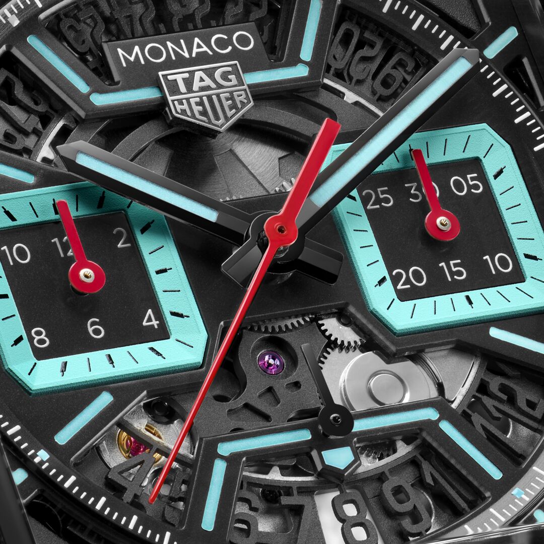 Orologio in titanio pvd Monaco Chronograph Tag heuer