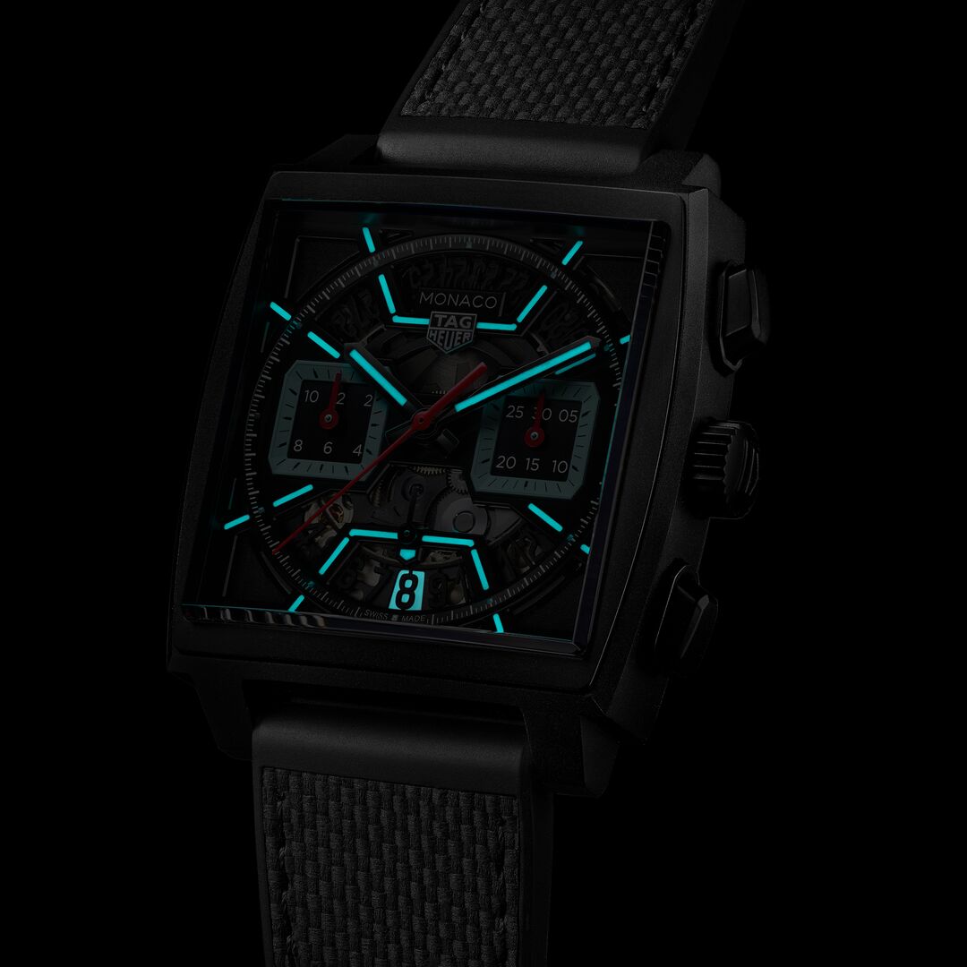 Orologio in titanio pvd Monaco Chronograph Tag heuer