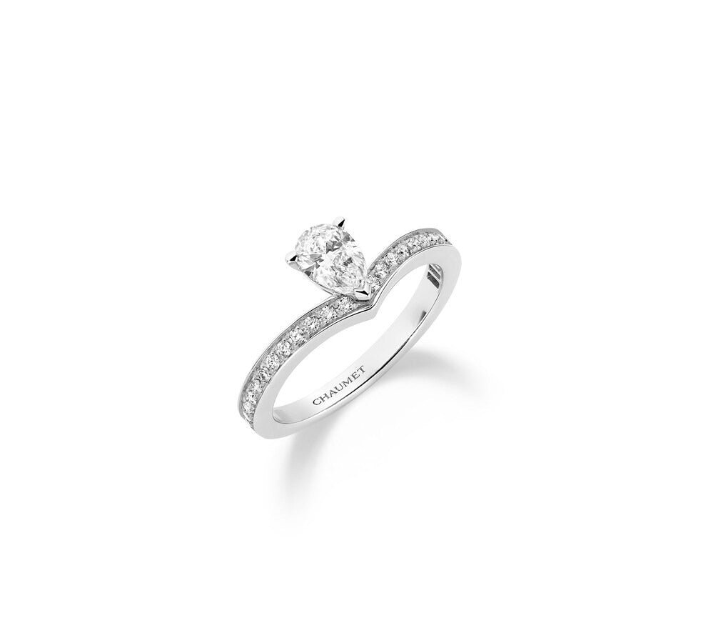 Ring in platinum Joséphine Aigrette Solitaire ring Chaumet