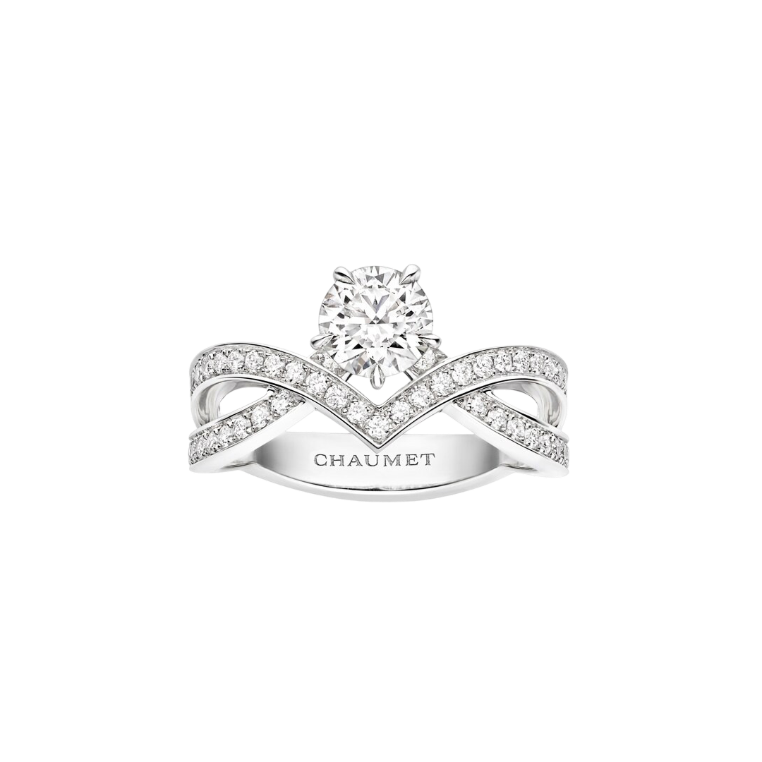 Ring in platinum Joséphine Amour d'Aigrette Solitaire ring Chaumet