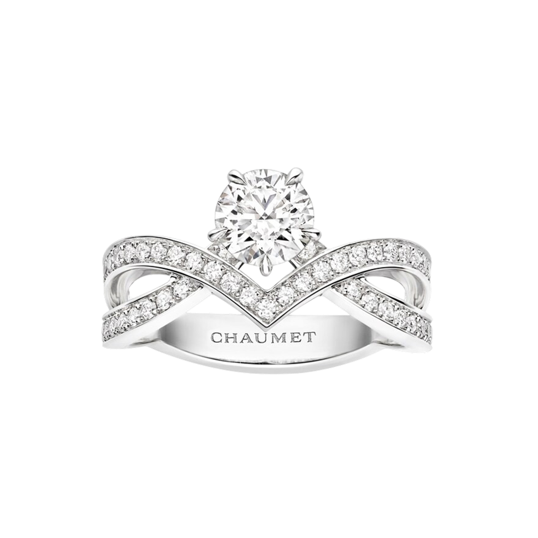 Ring in platinum Joséphine Amour d'Aigrette Solitaire ring Chaumet