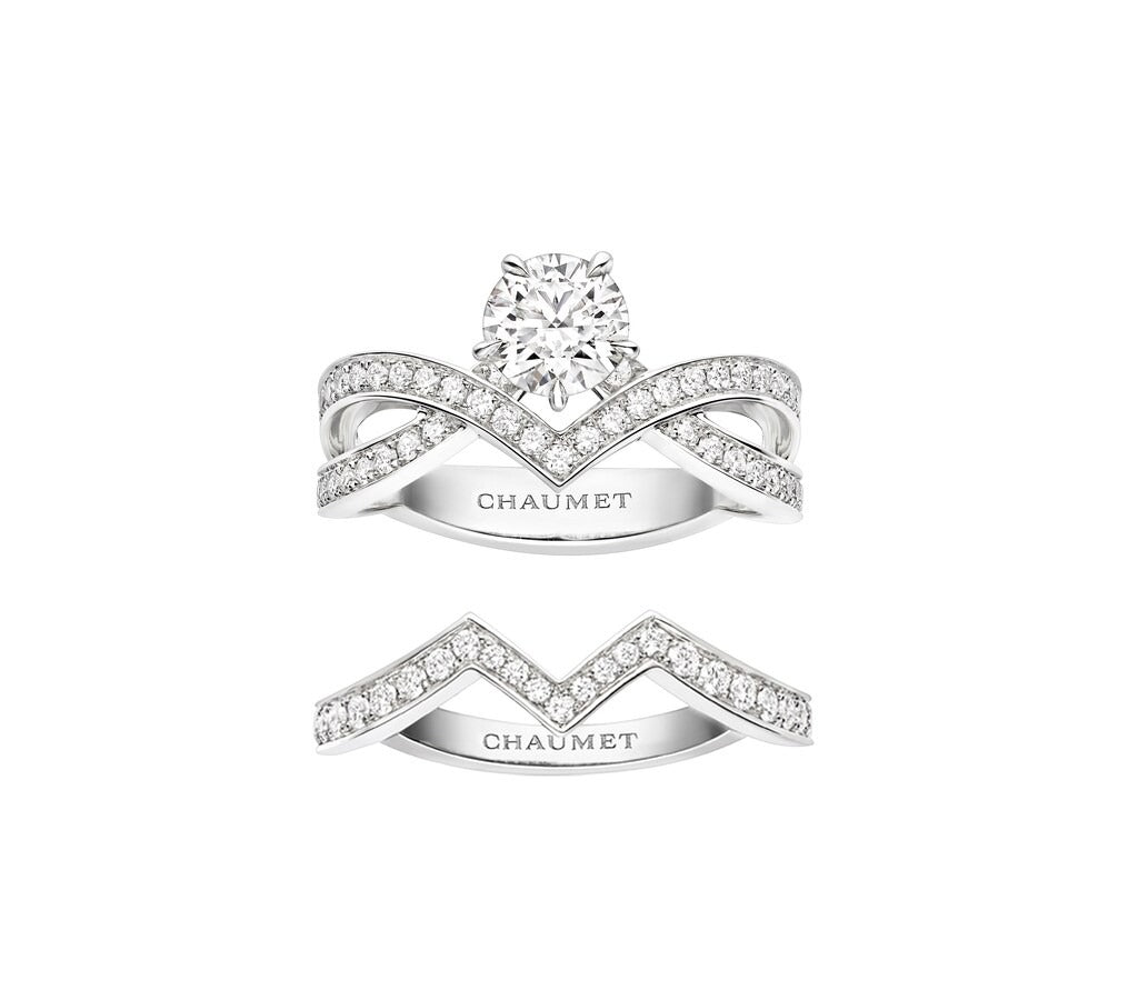 Gioiello in platino Solitario Joséphine Amour d'Aigrette Chaumet