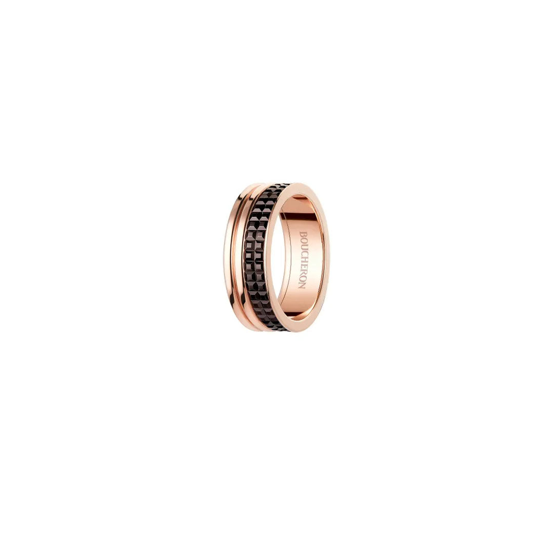 Ring in yellow and rose gold Quatre Classique Wedding Band Boucheron