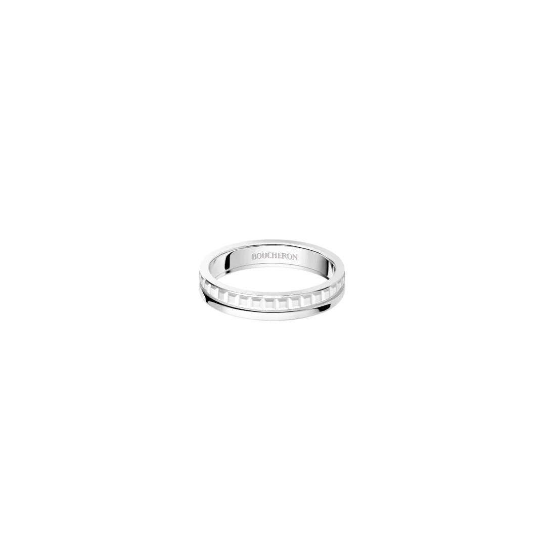 Quatre Double White Edition Wedding Band